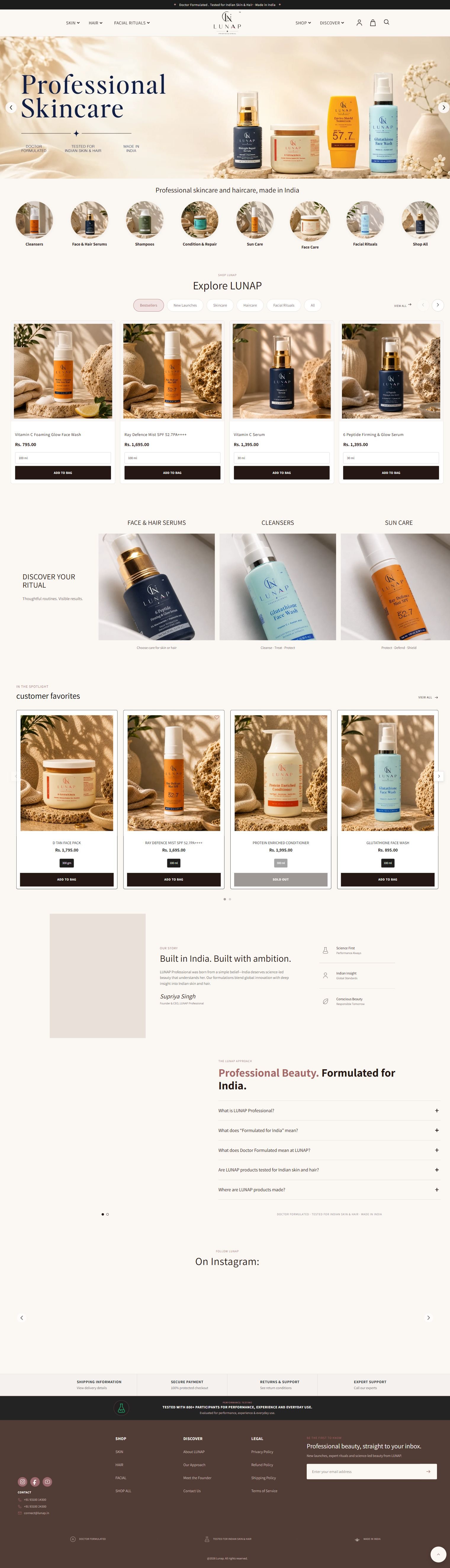 LUNAP website preview